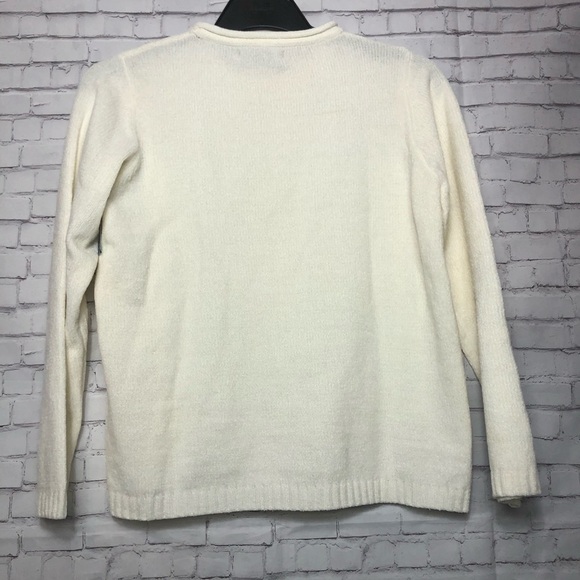 Karen Scott Petites Pullover Sweater Ivory Size Large Petite - Picture 4 of 11